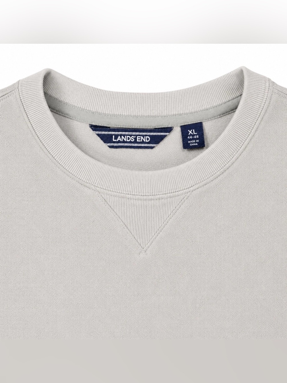LandsEnd Men’s Long Sleeve Crew Neck Mid Weight Textured Soft Leisure Top - Picture 3 of 6